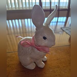 Vintage 1970s Ceramic Rabbit Figurine